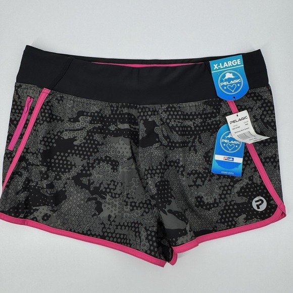 Pelagic Pants - Pelagic Bali Active Shorts Ambush XL Camo Print Stretch Hydro Repel Fishing Core